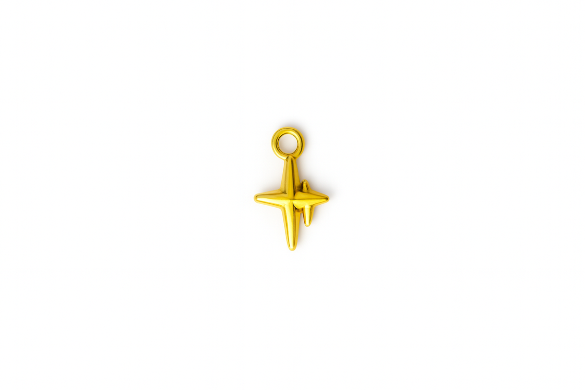 Doppelstern-Charm in Gold