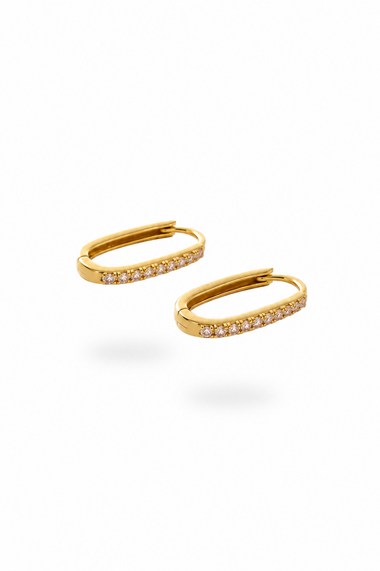 Oval Glitzer Hoop