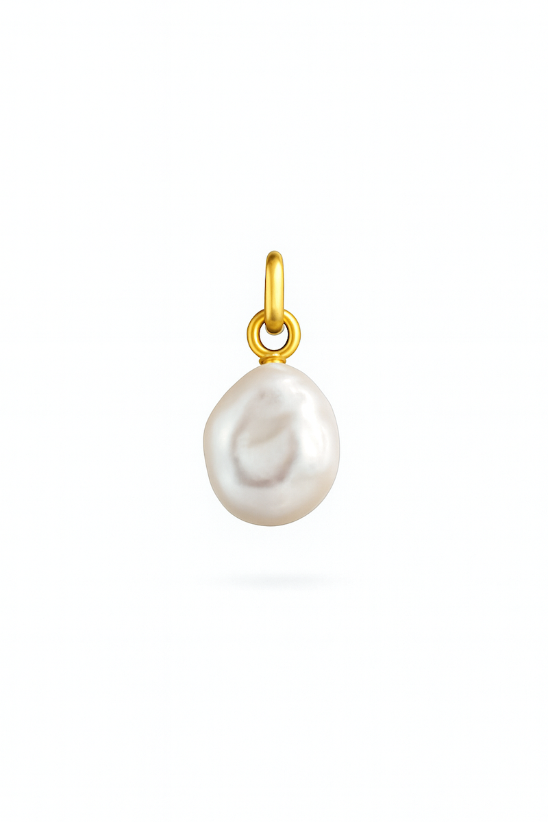 Perlen-Charm in Gold