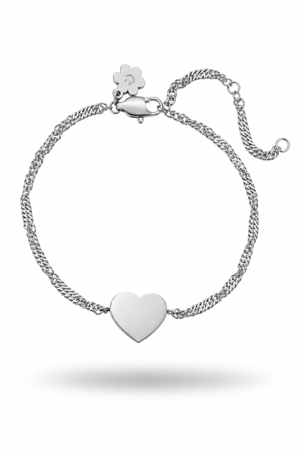 Herz Gravur Armband getragen