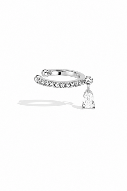 Tropfenförmiger Zirkonia Earcuff