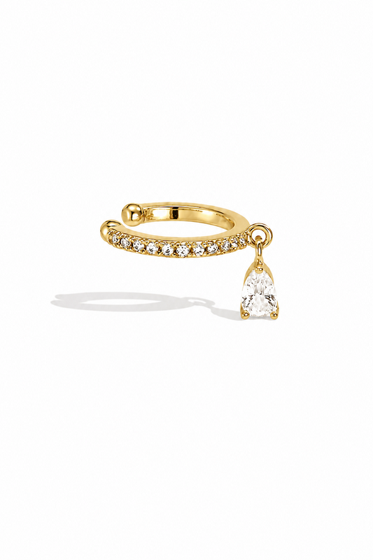 Tropfenförmiger Zirkonia Earcuff