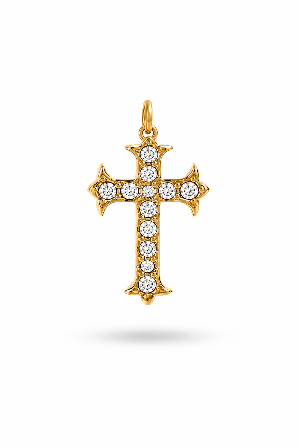 Kreuz Charm Glitzer