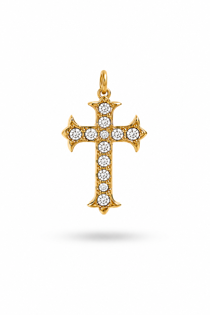 Kreuz Charm Glitzer