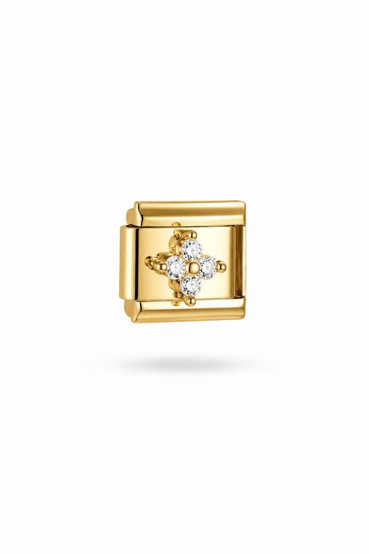 Italian Zirkonia Blume Charm