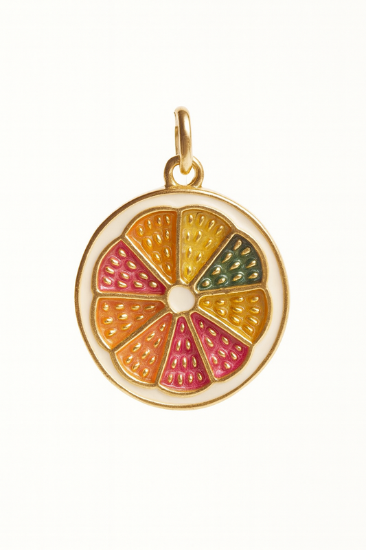 Bunte Zitronenscheibe Charm
