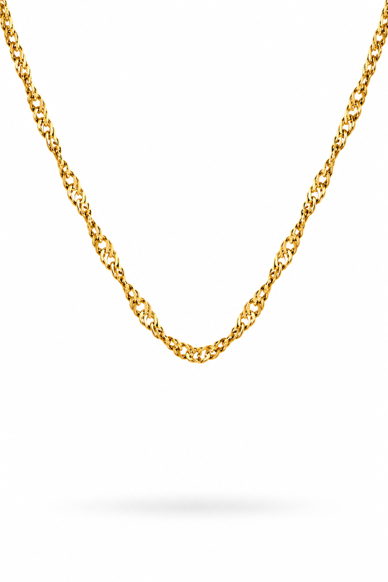Goldene Twisted Kordelkette