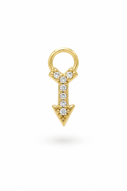 Pfeil Zirkonia Charm