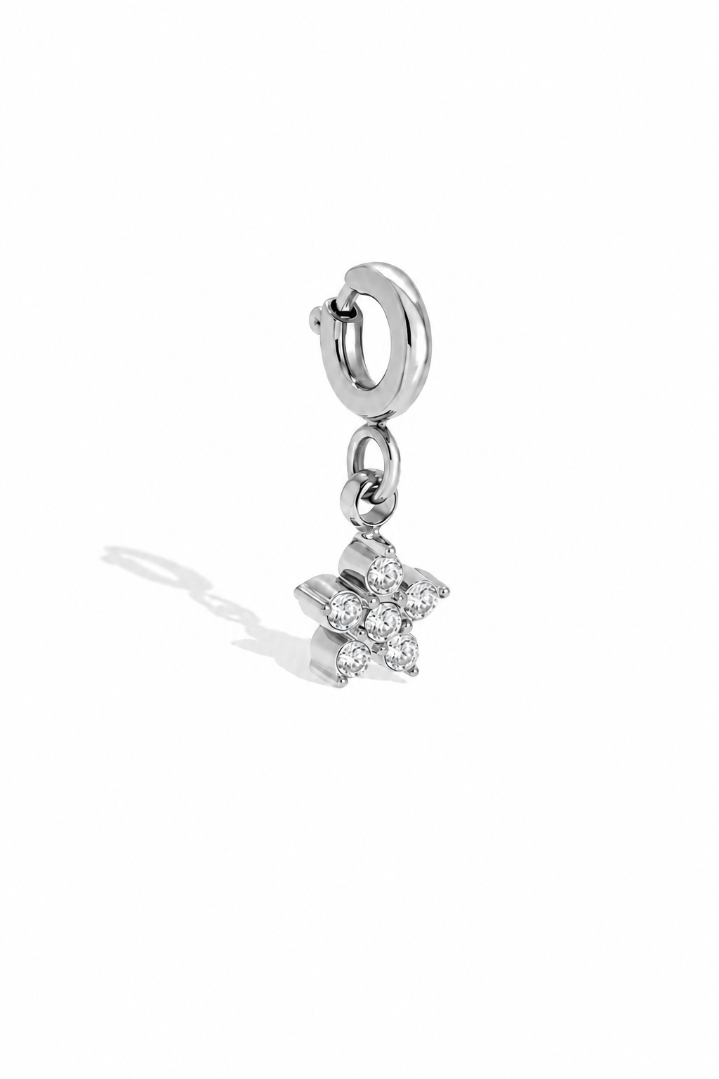 Zirkonia Blumen-Charm Detailansicht