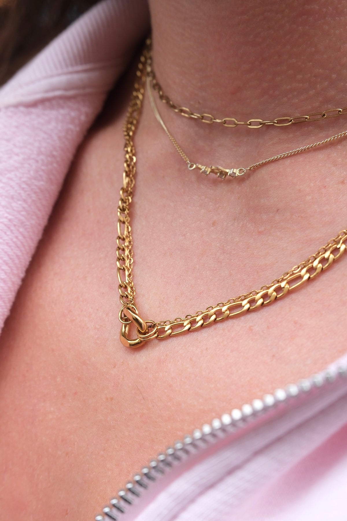Double Figaro Kette Detailansicht