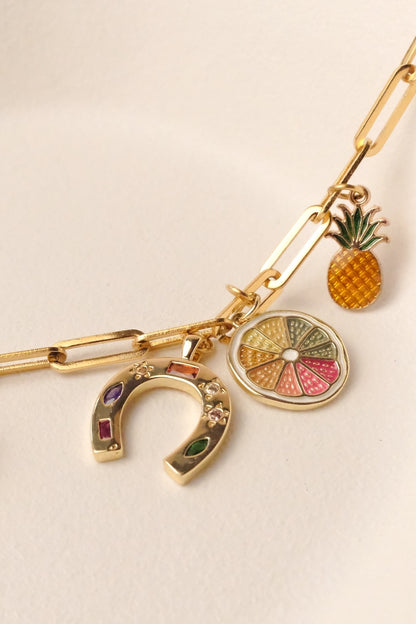 Bunte Zitronenscheibe Charm