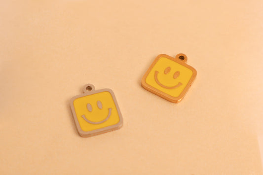 Smiley square Charm