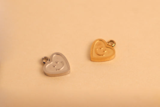 Herz smiley Charm