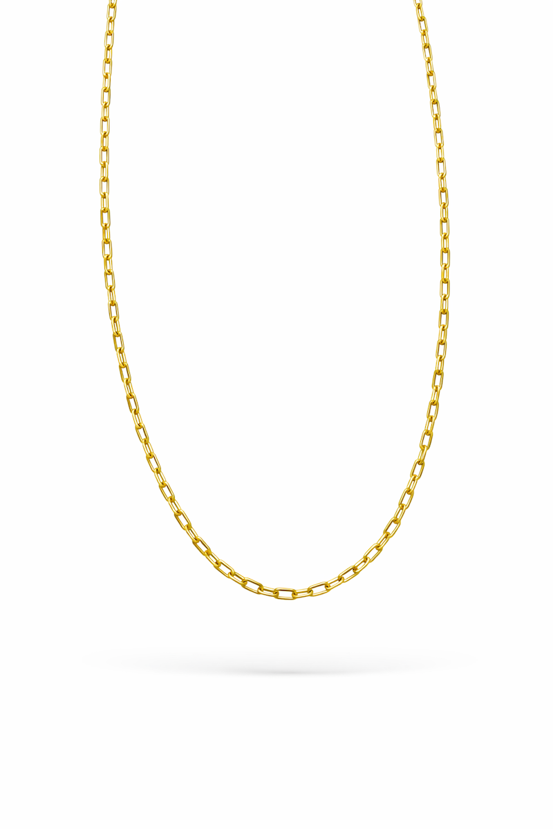 lange gold Ankerkette mit runden gliedern