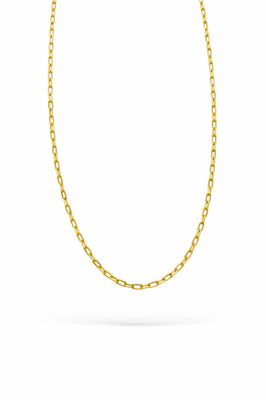 lange gold Ankerkette mit runden gliedern