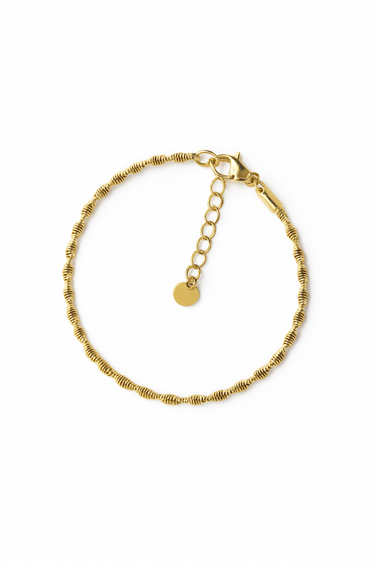 feines twisted armband in gold