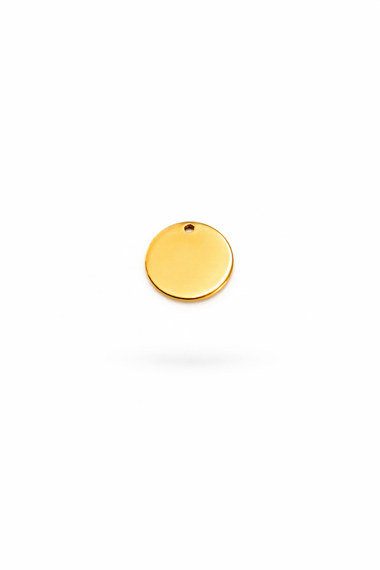 runder goldener gravur coin