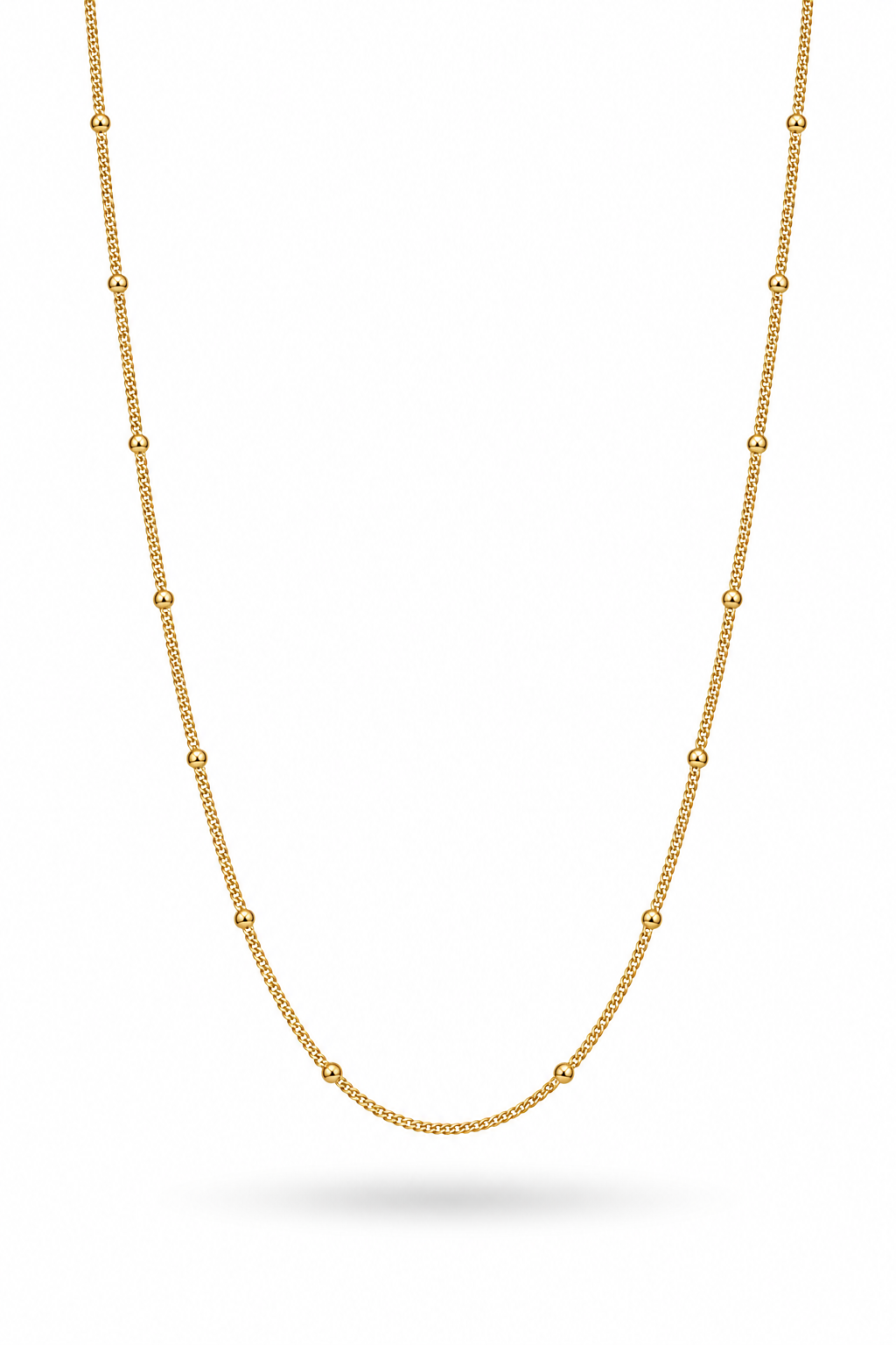 feine gold kette mit kleinen kugeln