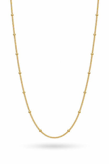 feine gold kette mit kleinen kugeln