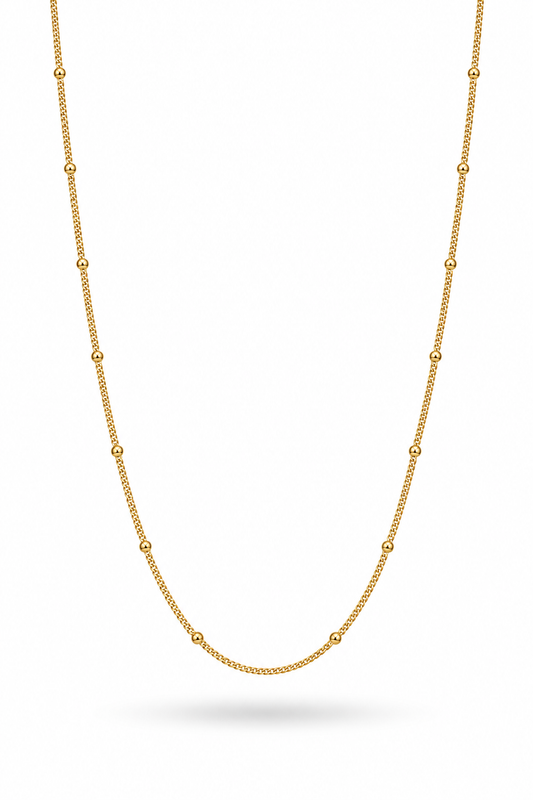 feine gold kette mit kleinen kugeln