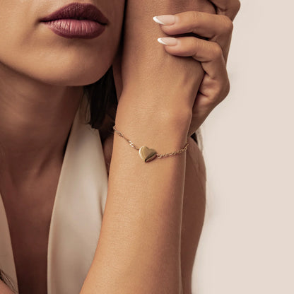 Herz Gravur Armband Detailansicht