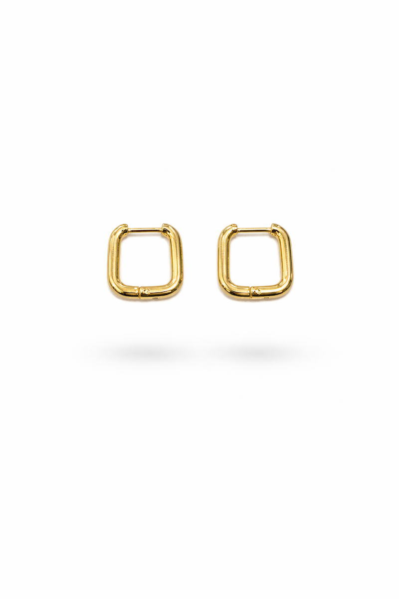 eckige hoops in gold