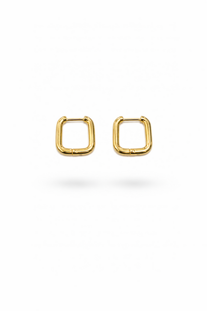 eckige hoops in gold