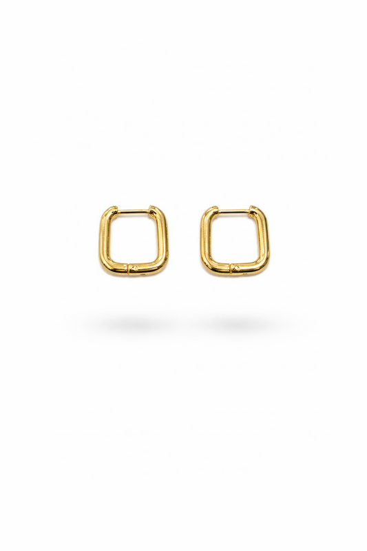eckige hoops in gold
