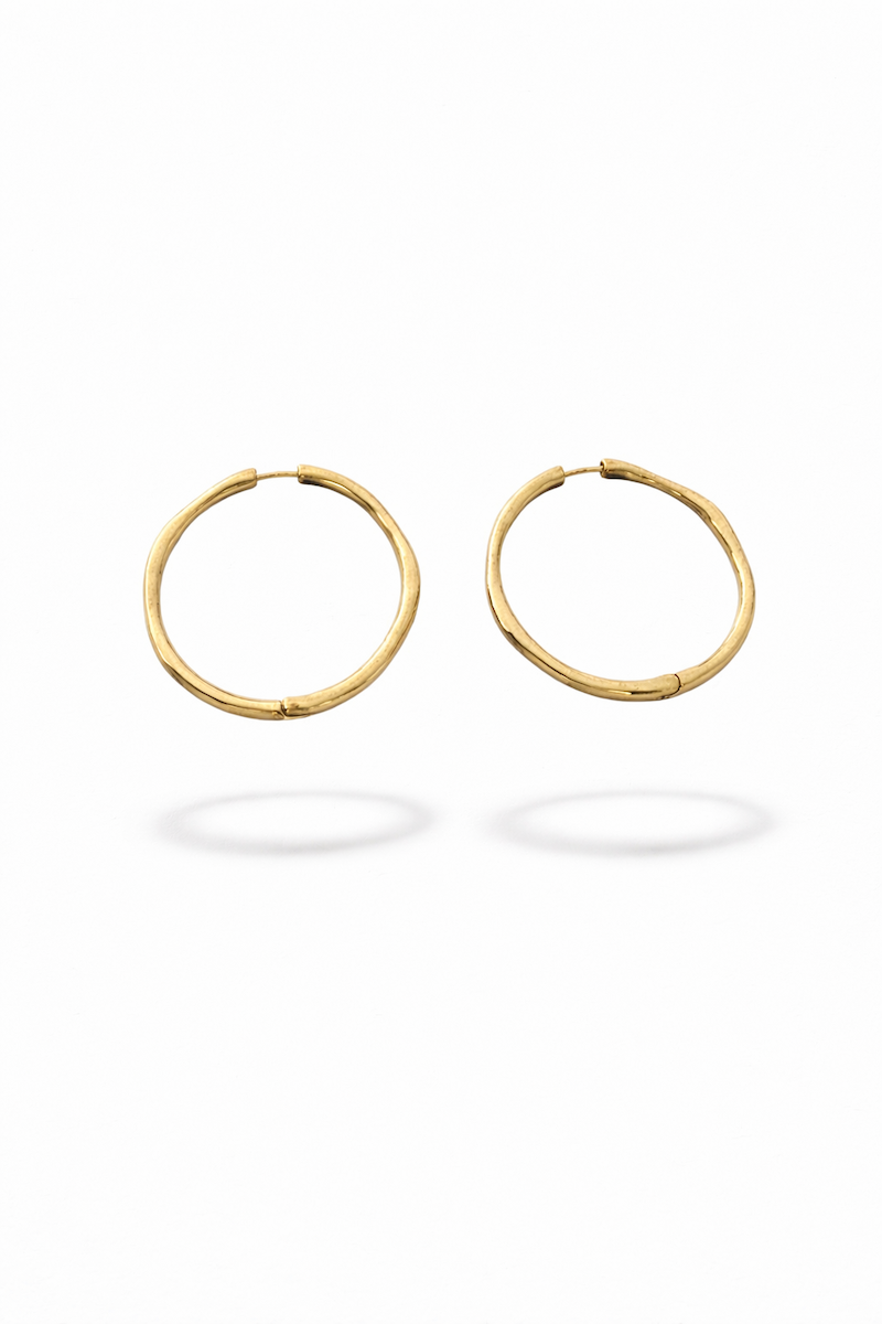 große feine gold hoops 
