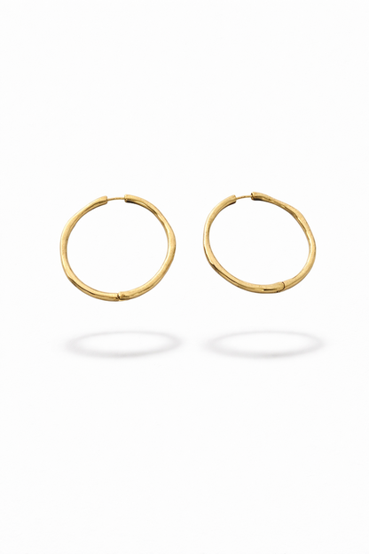 große feine gold hoops 