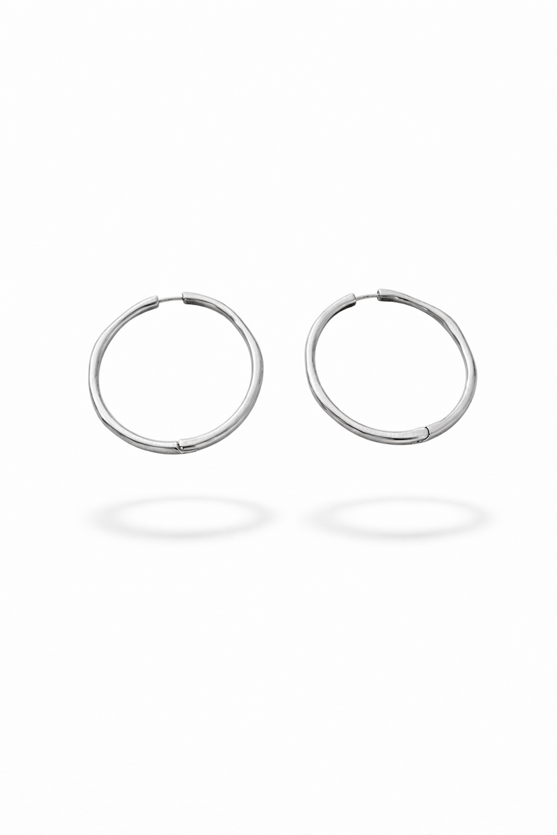 große feine silber hoops