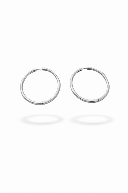 große feine silber hoops