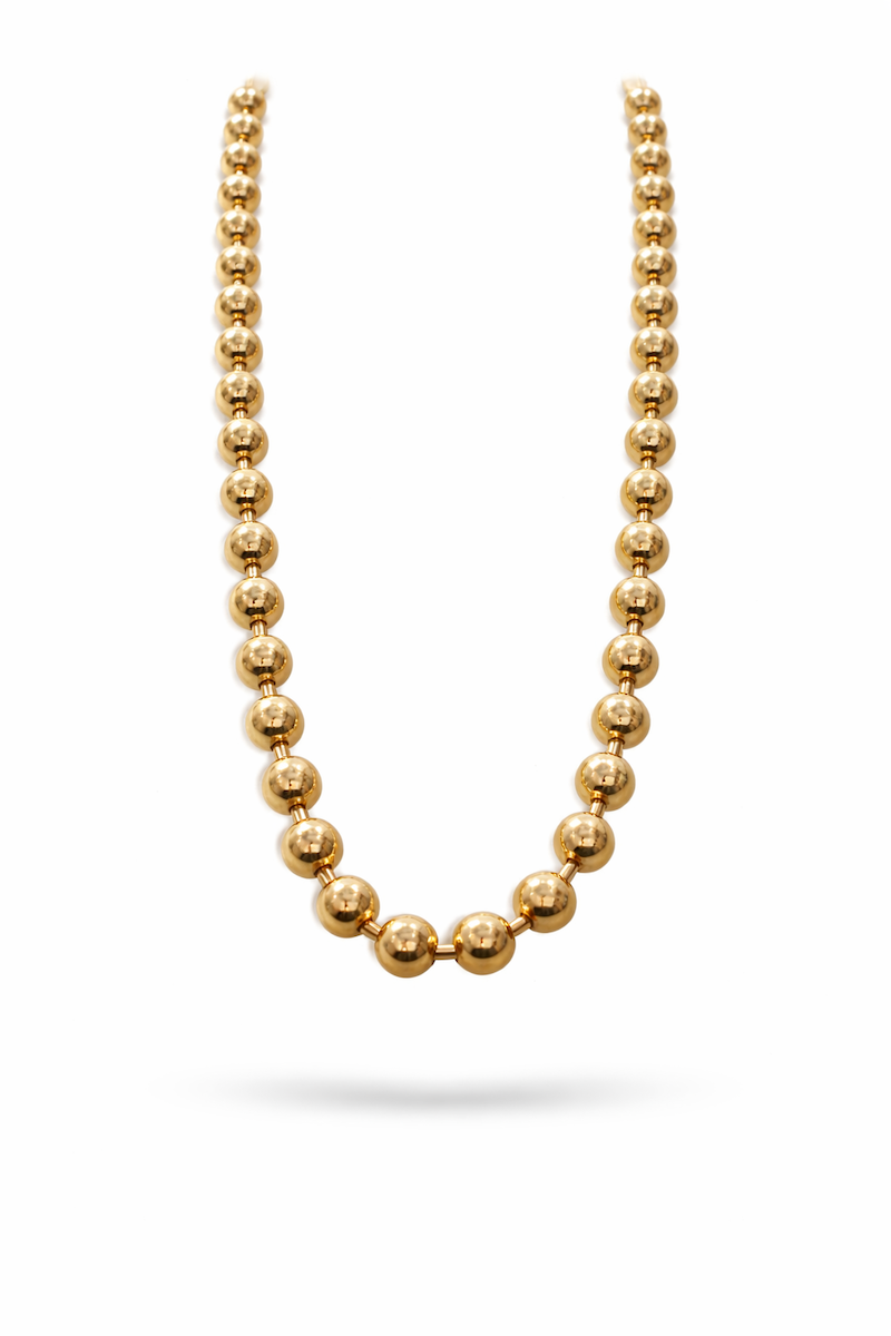 dicke kugel kette in gold