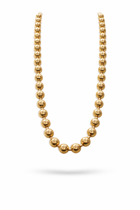 dicke kugel kette in gold