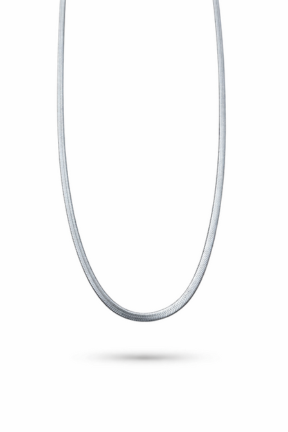 Filigrane silberne Snakekette mit Karabinerverschluss