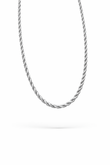 Filigrane silberne Kordelkette
