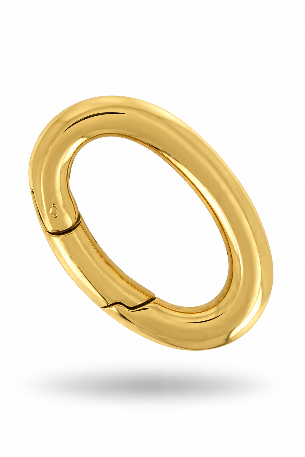 ovalförmiger lock in gold