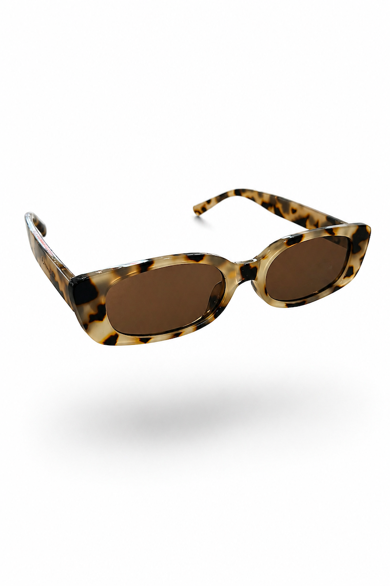 braun gefleckte Sonnenbrille