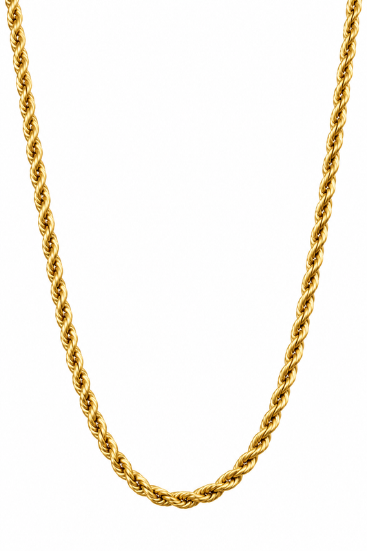 goldene twisted kette in massiveren look